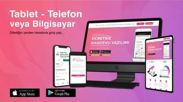 Kuaför Programı randevu ve müşteri takip programı Salon Randevu APP mobil ve web arayüz sistemi